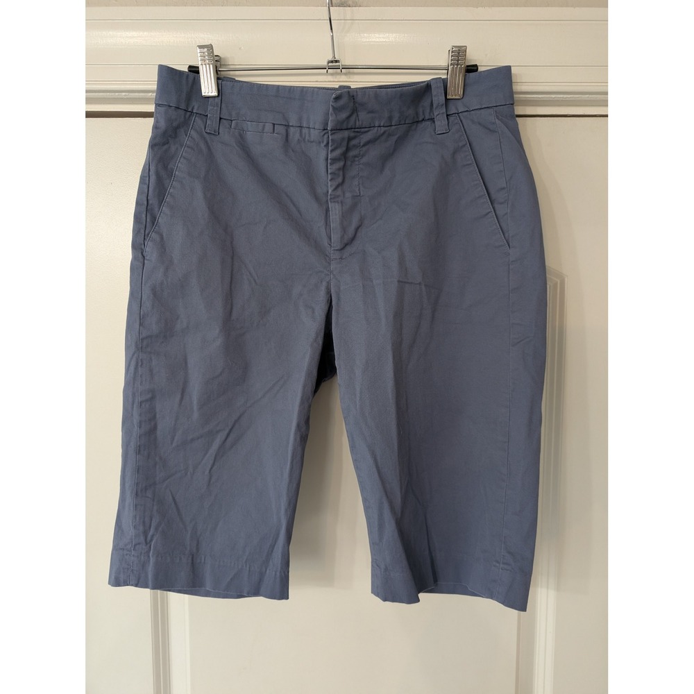 Vince Womens Slate Blue Chino Shorts Size 6 Bermuda modest preppy Coastal